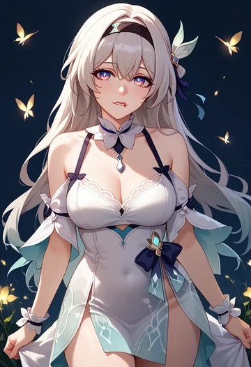 star rail,firefly,silk slip dress  - AI generated anime art