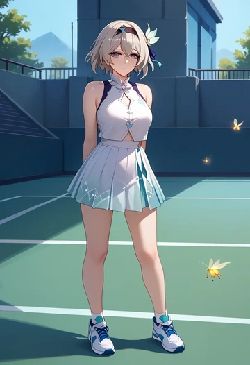 star rail,firefly,tennis skirt  - AI generated anime art