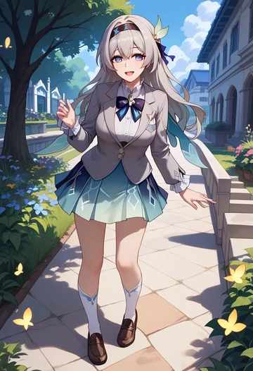 star rail,firefly,winter,student uniform,blazer  - AI generated anime art