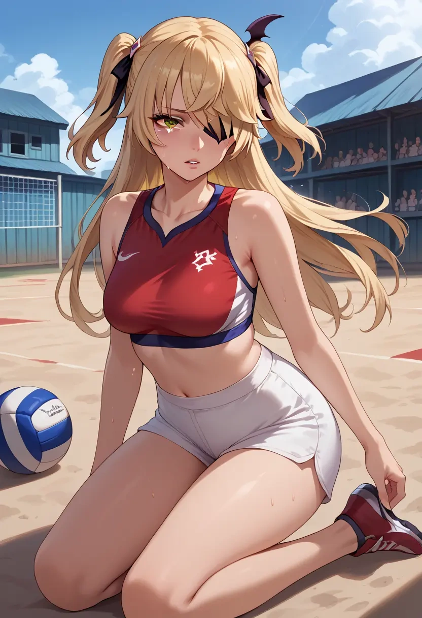 genshin impact,fischl_(genshin_impact),volleyball uniform  - 