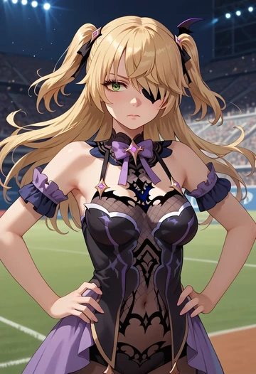 genshin impact,fischl_(genshin_impact),athletic  - AI generated anime art