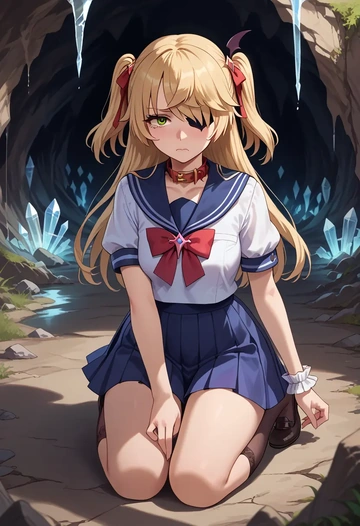 genshin impact,fischl_(genshin_impact),sailor, uniform  - AI generated anime art