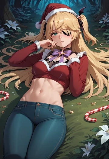 genshin impact,fischl_(genshin_impact),Christmas  - AI generated anime art