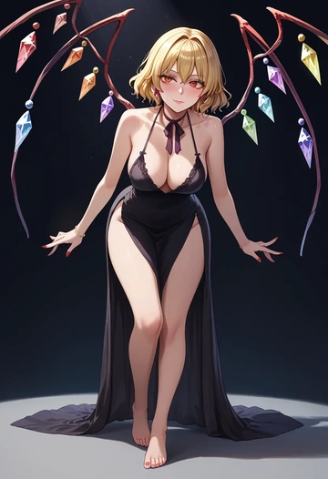 touhou,flandre_scarlet,nightdress  - AI generated anime art