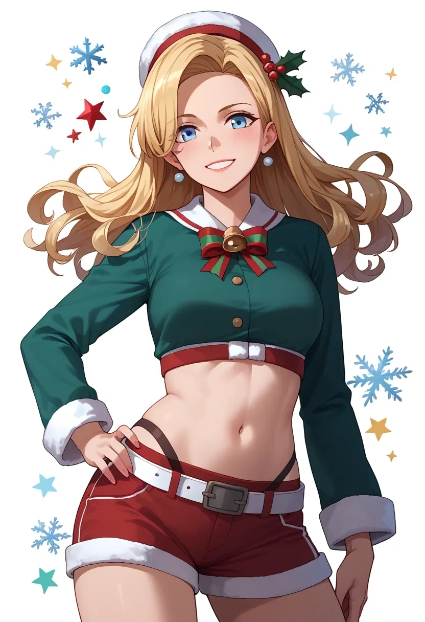 kantai_collection,fletcher_(kancolle),Christmas,red velvet shorts  - 