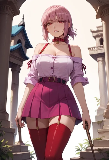 fate_(series),florence_nightingale_(fate),collar,oversized,Thigh garters  - AI generated anime art