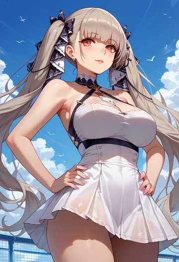 azur_lane,formidable_(azur_lane),halter top,track pants  - AI generated anime art