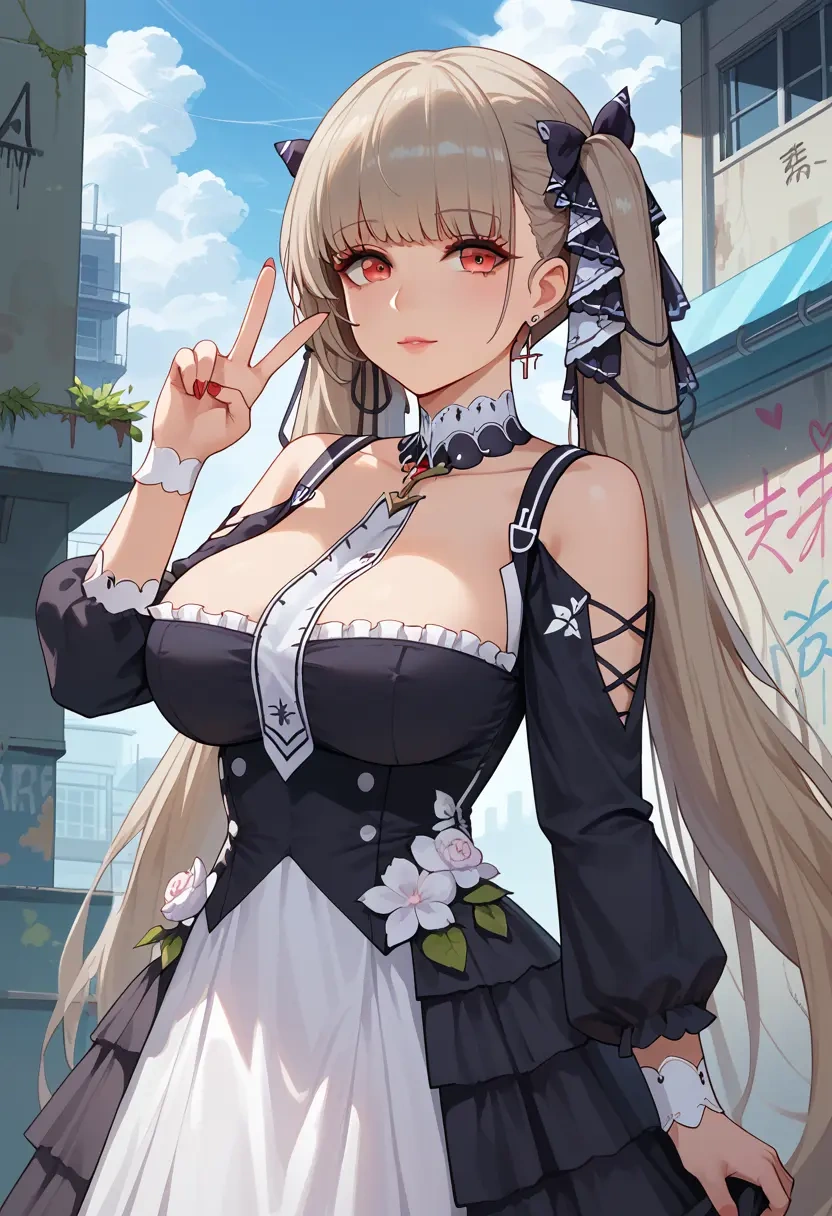 azur_lane,formidable_(azur_lane),floral graffiti blouse,dolphin shorts  - 