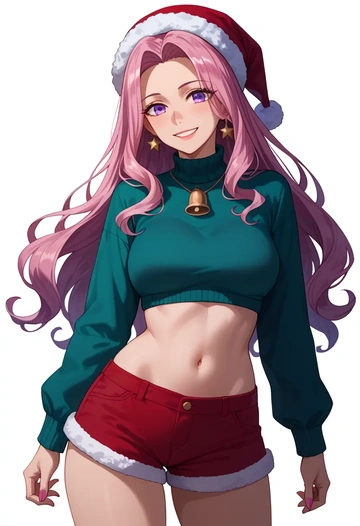 fate_(series),fou_(fate),Christmas,red velvet shorts  - AI generated anime art