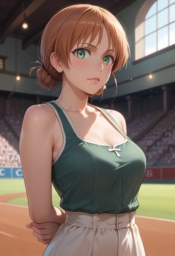 world_witches_series,francesca_lucchini,athletic  - AI generated anime art