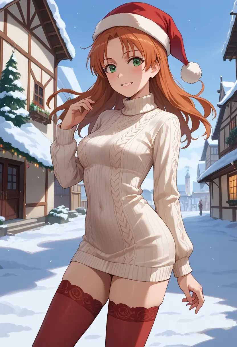 world_witches_series,francesca_lucchini,Christmas,sweater dress,stockings  - 