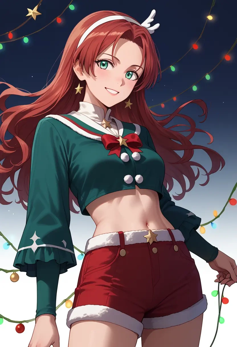 world_witches_series,francesca_lucchini,Christmas,red velvet shorts  - 