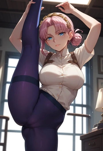 fate_(series),frankenstein's_monster_(fate),yoga, standing split,sexy,  - AI generated anime art