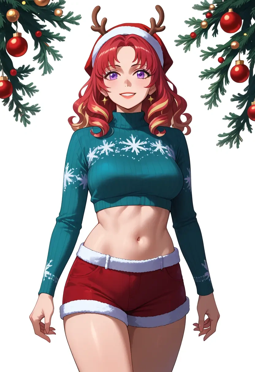 umineko_no_naku_koro_ni,frederica_bernkastel,Christmas,red velvet shorts  - 