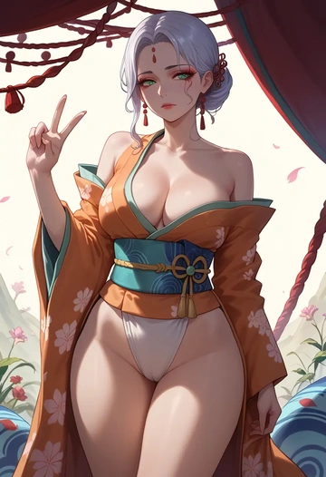 sousou_no_frieren,frieren,kimono,sexy  - AI generated anime art