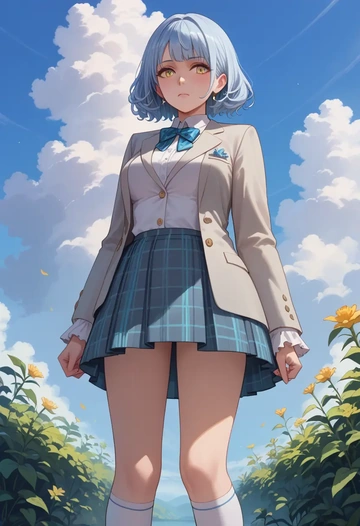 sousou_no_frieren,frieren,spring,student uniform,blazer  - AI generated anime art