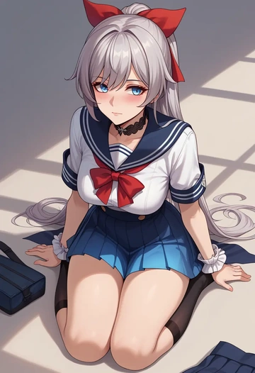 honkai_(series),fu_hua,sailor, uniform  - AI generated anime art