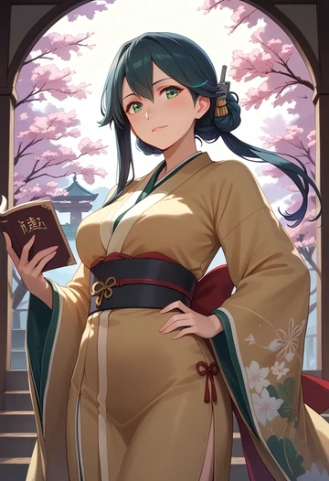 kantai_collection,fubuki_(kancolle),kimono  - AI generated anime art