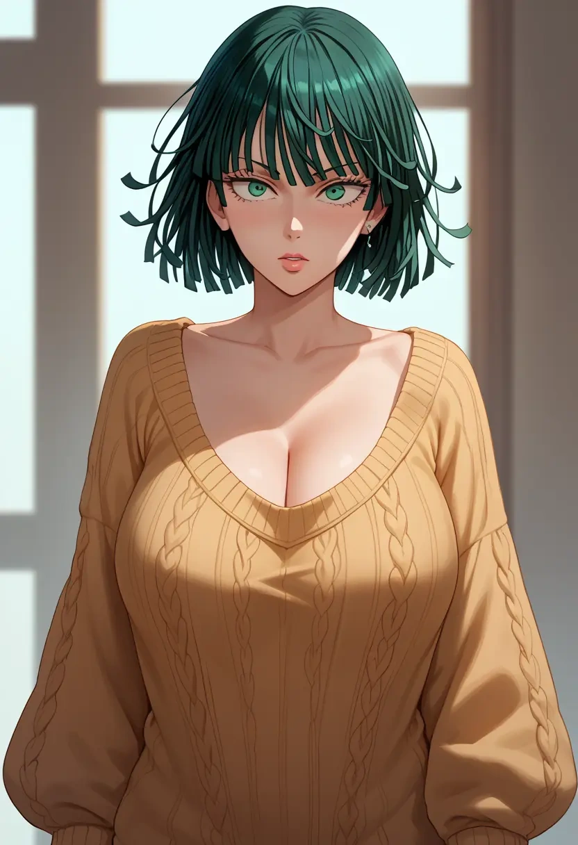 one-punch_man,fubuki_(one-punch_man),sweater  - 