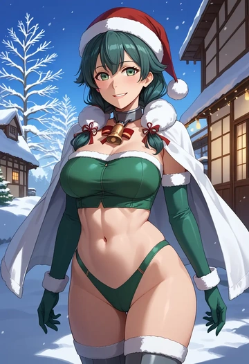 kantai_collection,fubuki_kai_ni_(kancolle),Christmas,dress  - AI generated anime art