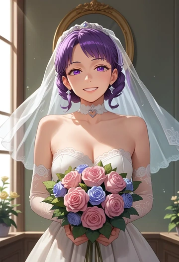 clannad,fujibayashi_kyou,wedding  - AI generated anime art