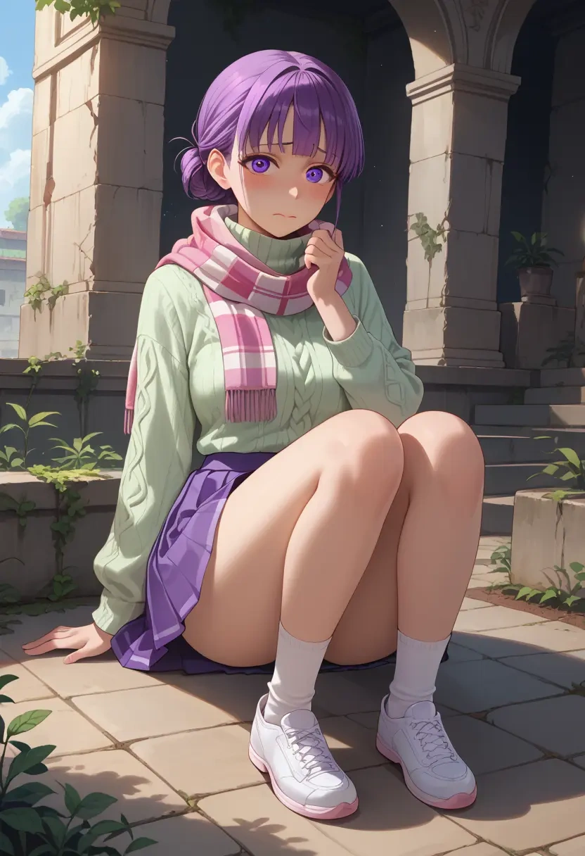 clannad,fujibayashi_kyou,spring,student uniform,knit sweater  - 