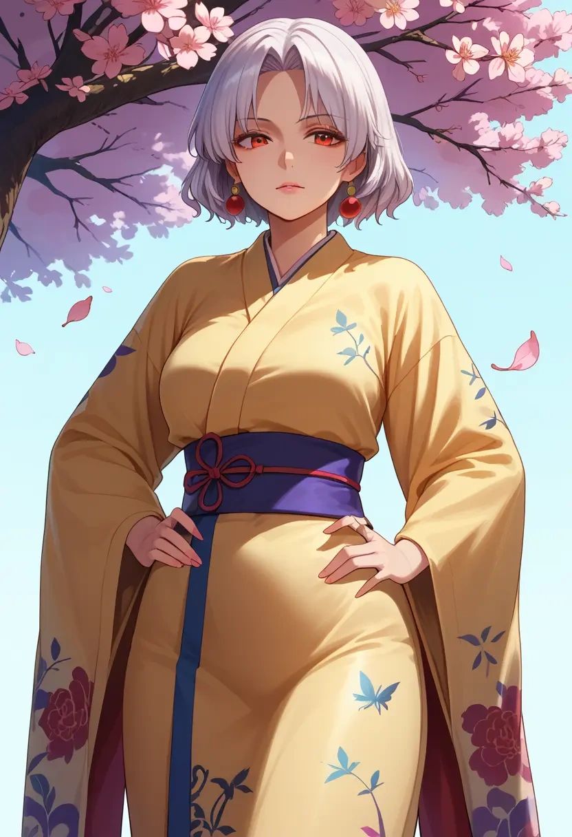 touhou,fujiwara_no_mokou,kimono  - 