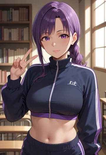 idolmaster,fukumaru_koito,athletic,track suit  - AI generated anime art