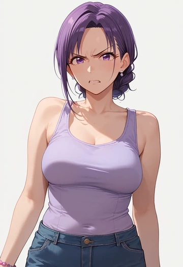 idolmaster,fukumaru_koito,abstract print tank,dolphin shorts  - AI generated anime art