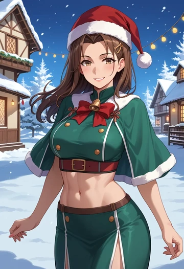 kantai_collection,fumizuki_(kancolle),Christmas,dress  - AI generated anime art