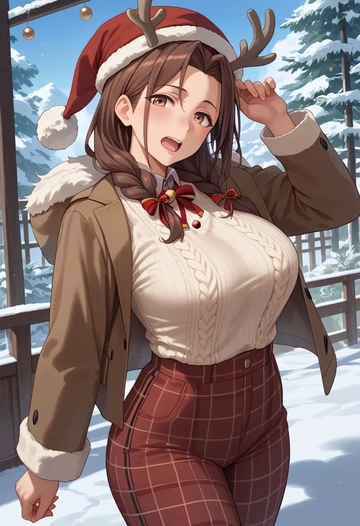 kantai_collection,fumizuki_(kancolle),Christmas  - AI generated anime art