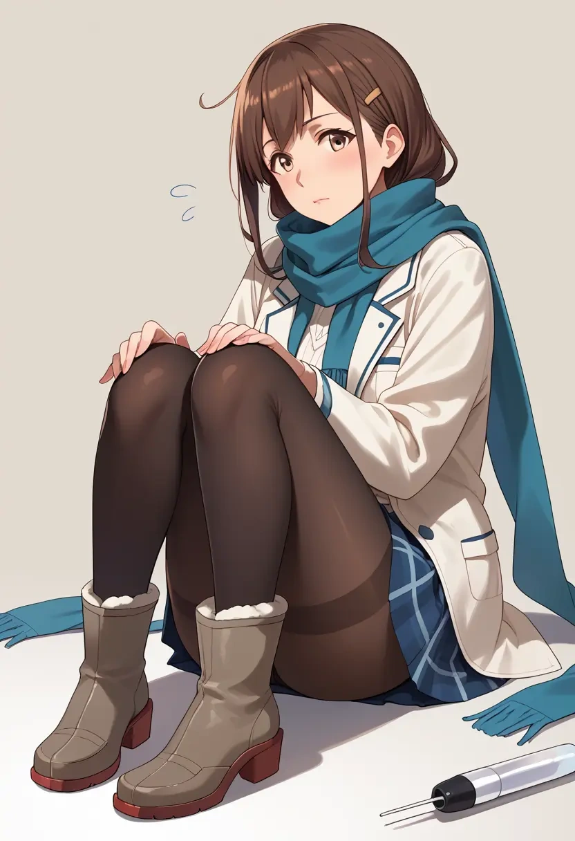 kantai_collection,fumizuki_(kancolle),winter,student uniform,down jacket  - 