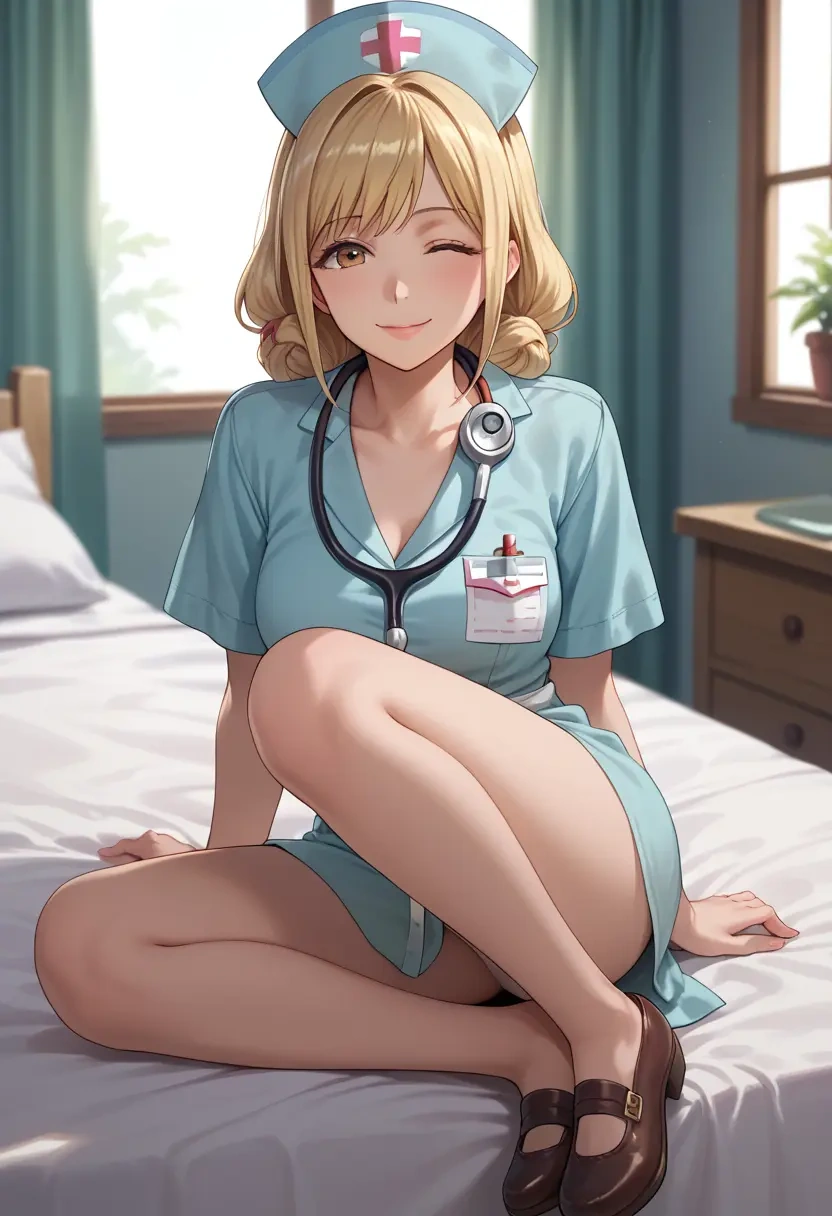 yuru_yuri,funami_yui,nurse  - 