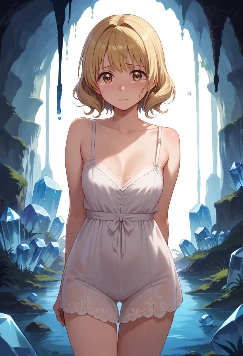 yuru_yuri,funami_yui,silk slip dress  - 