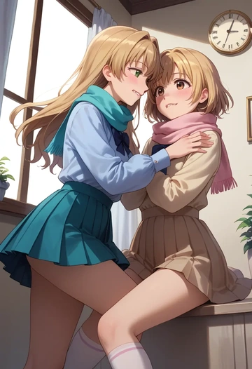 yuru_yuri,funami_yui,spring,student uniform,blouse  - AI generated anime art