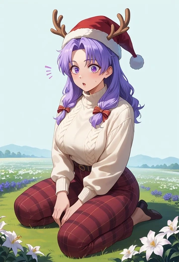 higurashi_no_naku_koro_ni,furude_rika,Christmas  - AI generated anime art