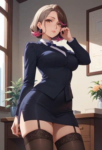 clannad,furukawa_nagisa,secretary, stockings  - AI generated anime art