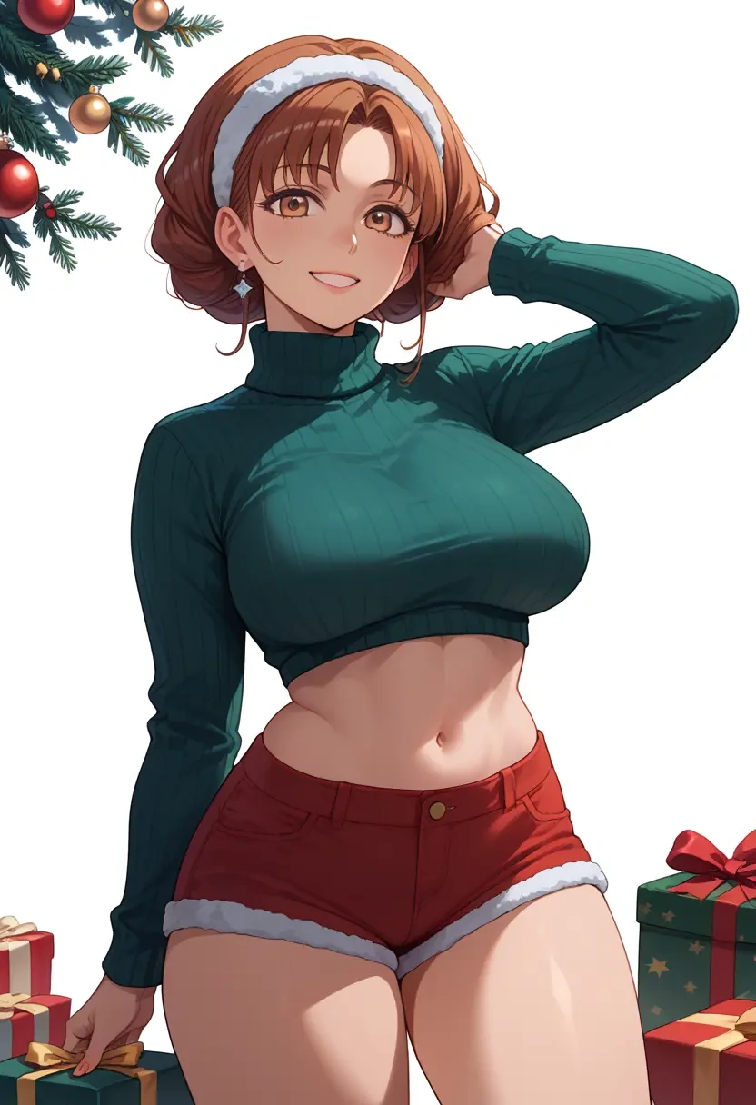 clannad,furukawa_nagisa,Christmas,red velvet shorts,turtleneck sweater  - 