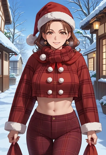 clannad,furukawa_nagisa,Christmas,plaid trousers  - AI generated anime art