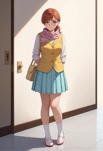 clannad,furukawa_nagisa,spring,student uniform,vest  - AI generated anime art