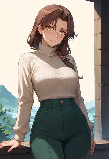 kantai_collection,furutaka_(kancolle),sweater  - AI generated anime art