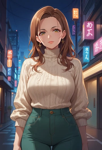 idolmaster,futami_ami,sweater  - AI generated anime art