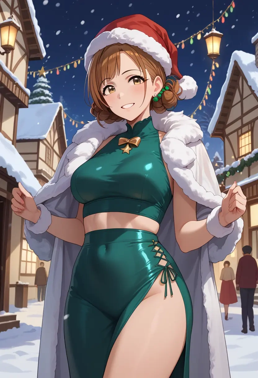 idolmaster,futami_mami,Christmas,dress  - 