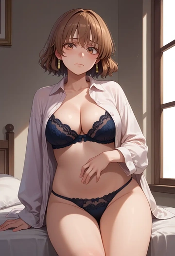 touhou,futatsuiwa_mamizou,lingerie,sexy  - AI generated anime art