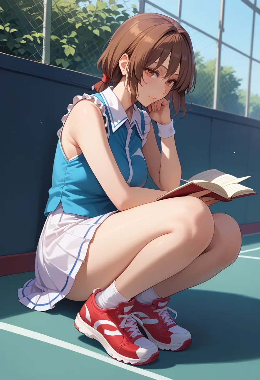 touhou,futatsuiwa_mamizou,tennis skirt  - 