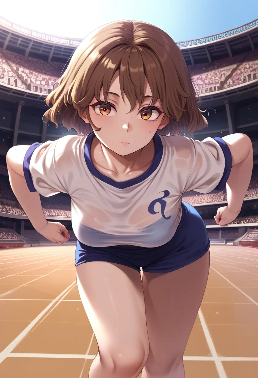 touhou,futatsuiwa_mamizou,running shirt,shorts,sneakers  - 