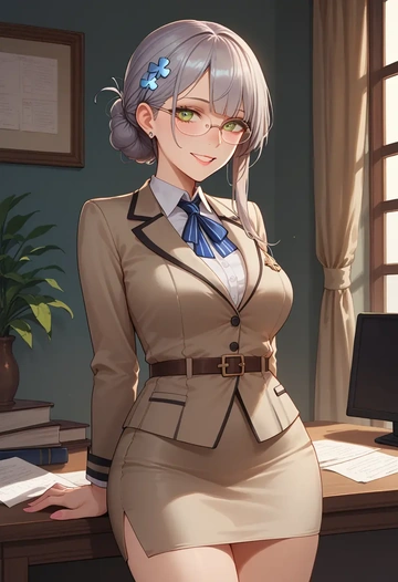 girls'_frontline,g11_(girls'_frontline),OL, glasses,  - AI generated anime art