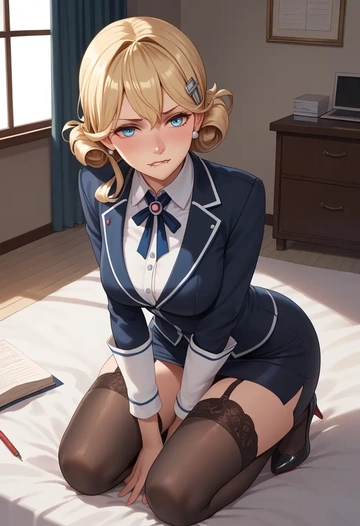 kantai_collection,gambier_bay_(kancolle),secretary, stockings  - AI generated anime art