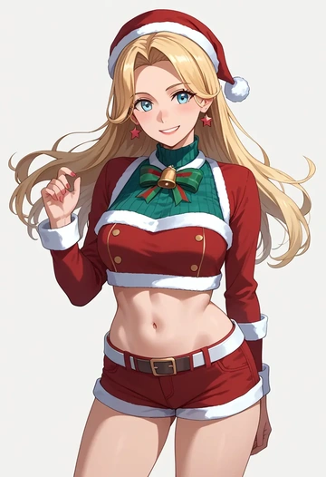 kantai_collection,gambier_bay_(kancolle),Christmas,red velvet shorts  - AI generated anime art