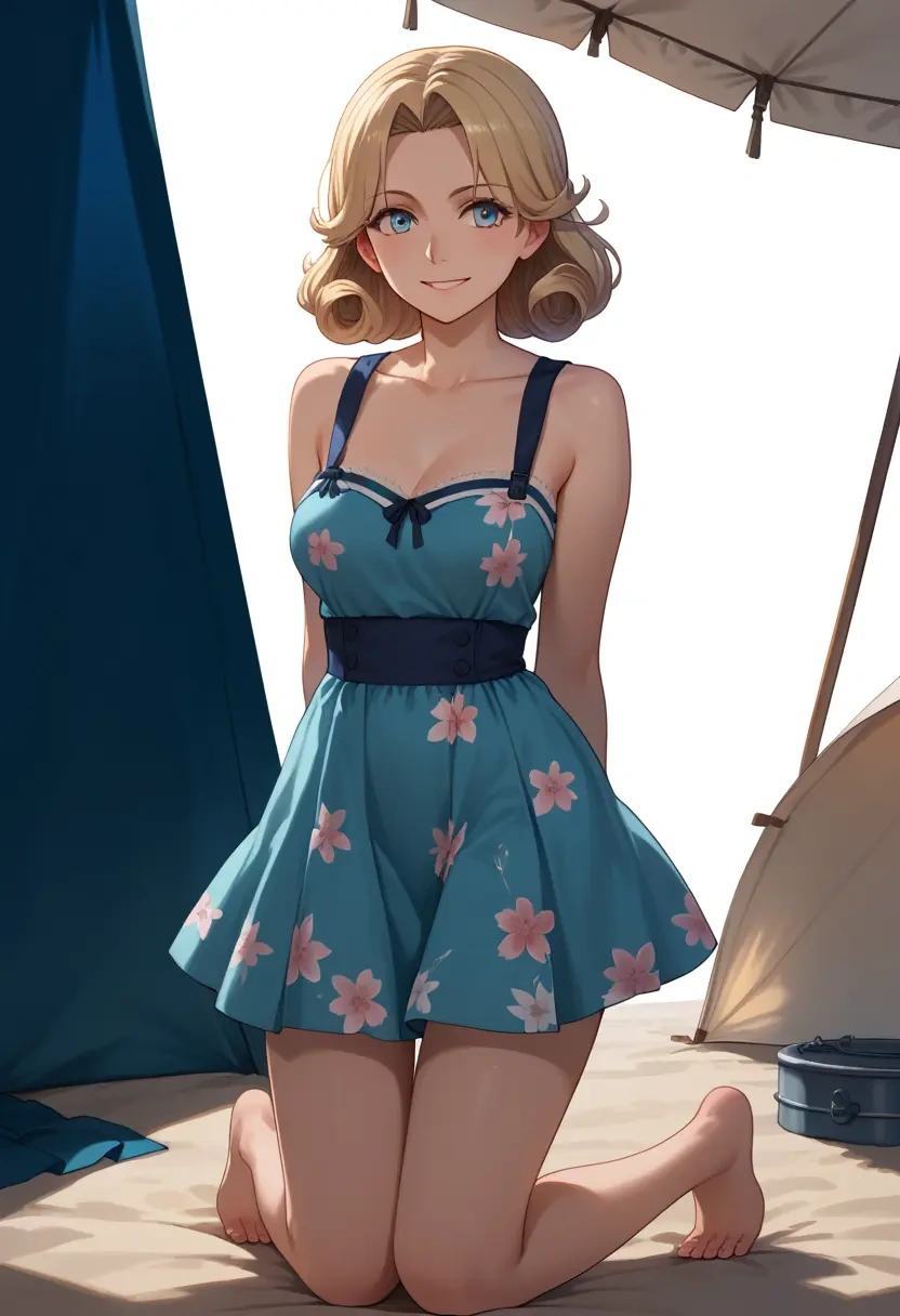 kantai_collection,gambier_bay_(kancolle),silk slip dress,floral prints  - 